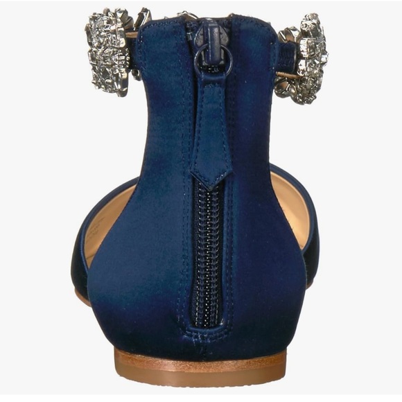 Badgley Mischka Morgen Mary Jane with Crystal Ankle Strap Flats - Picture 5 of 16